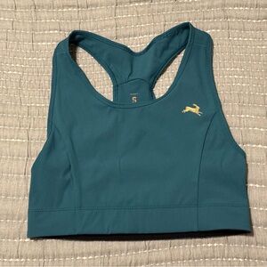 Tracksmith Teal Sports Bra